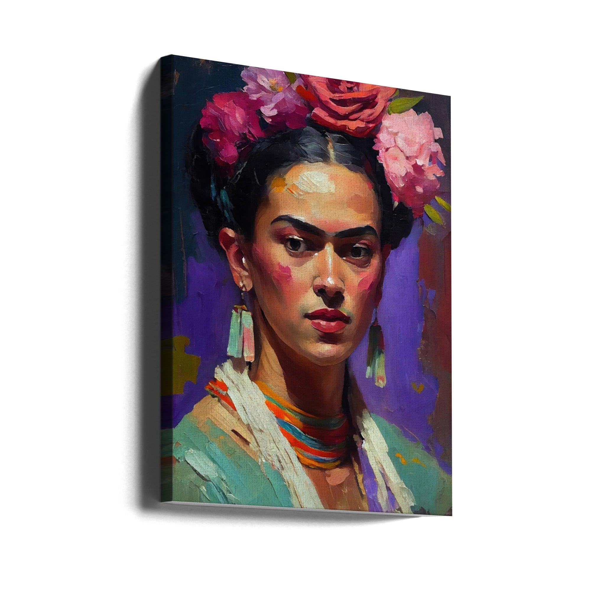 Portrait Of Frida by Treechild-Canvas Print-DECOROLALA
