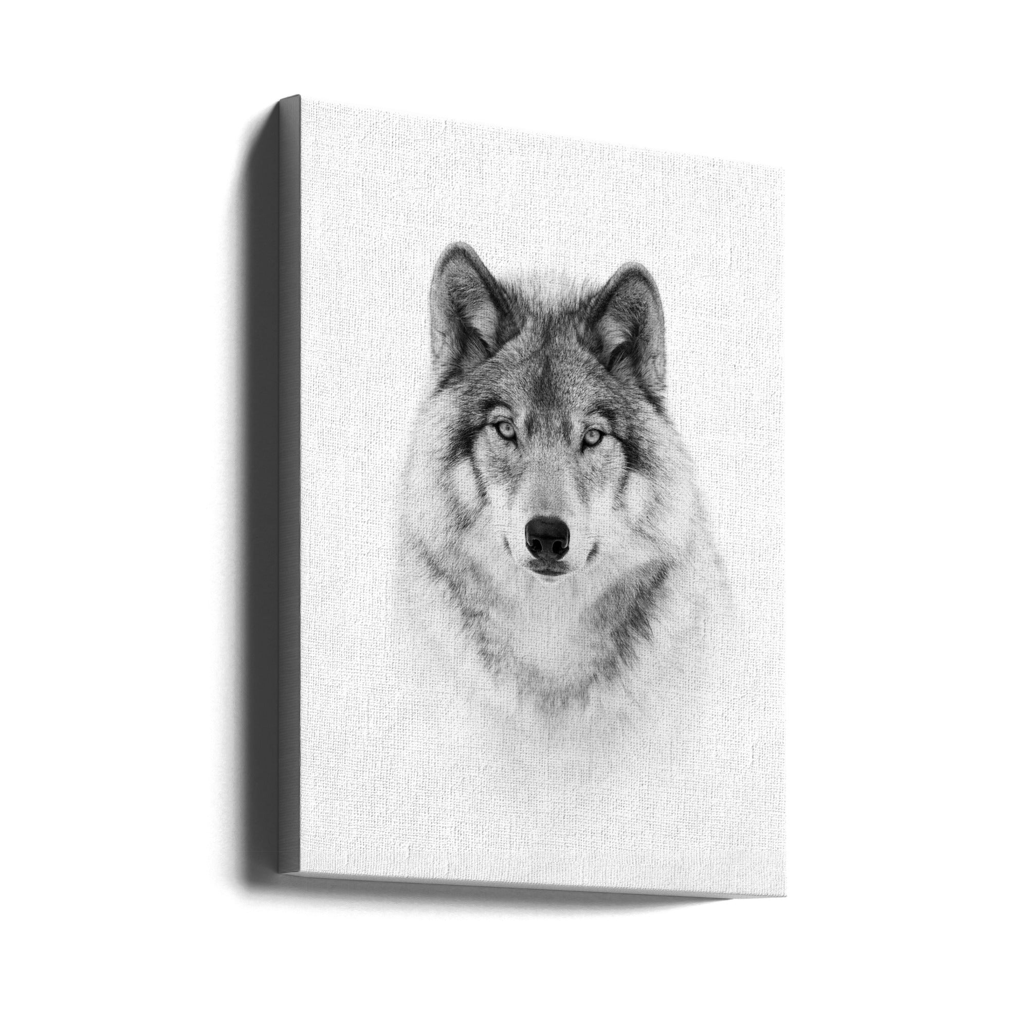Portrait of a Timber Wolf by Jim Cumming-canvas-DECOROLALA