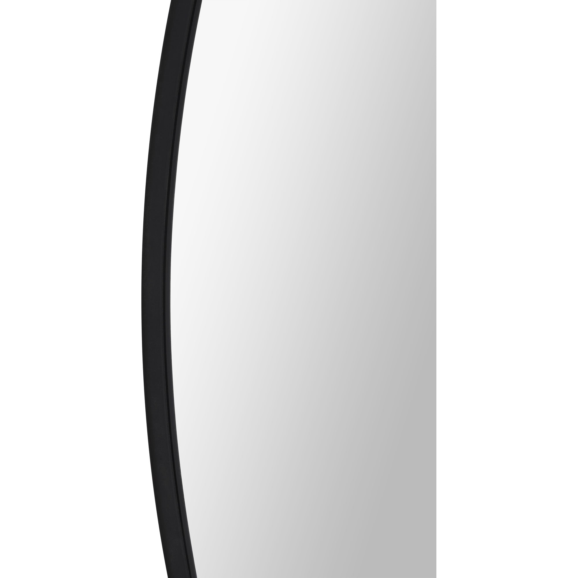 Posadas 36" Tall Round Wall Mirror, Black-Mirror-DECOROLALA