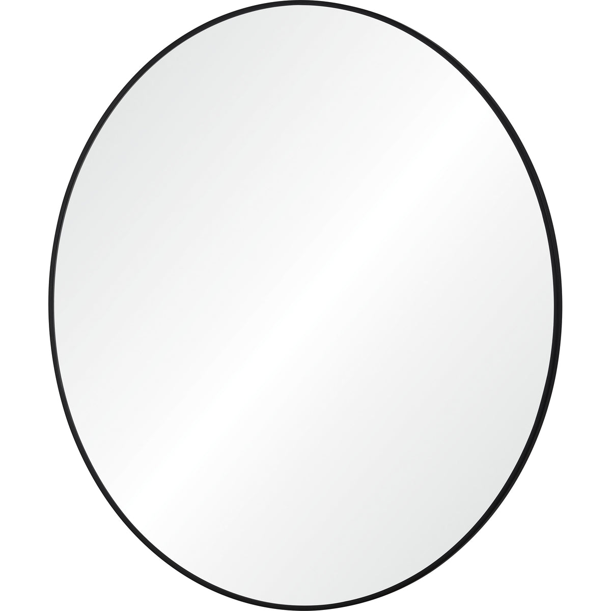 Posadas 36" Tall Round Wall Mirror, Black-Mirrors-DECOROLALA