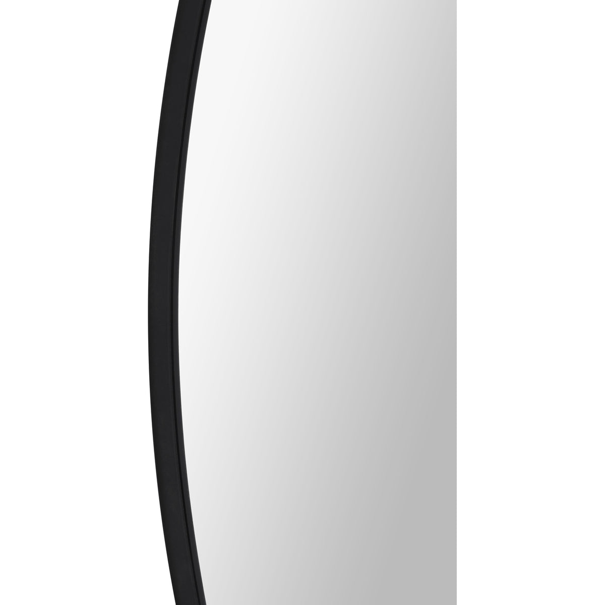 Posadas 36" Tall Round Wall Mirror, Black-Mirrors-DECOROLALA