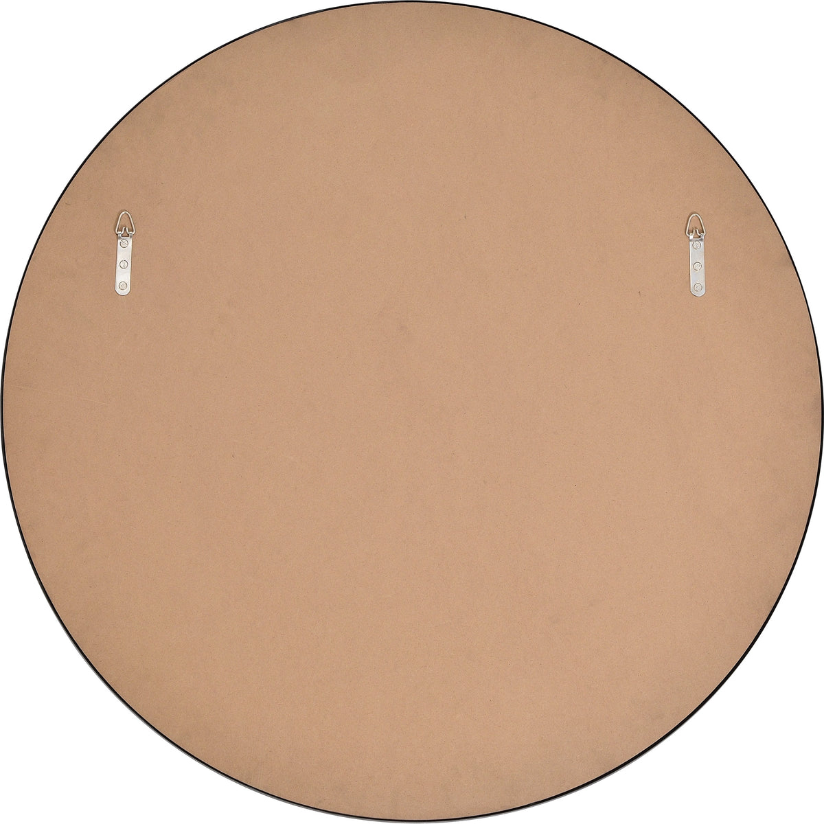 Posadas 36" Tall Round Wall Mirror, Black-Mirrors-DECOROLALA