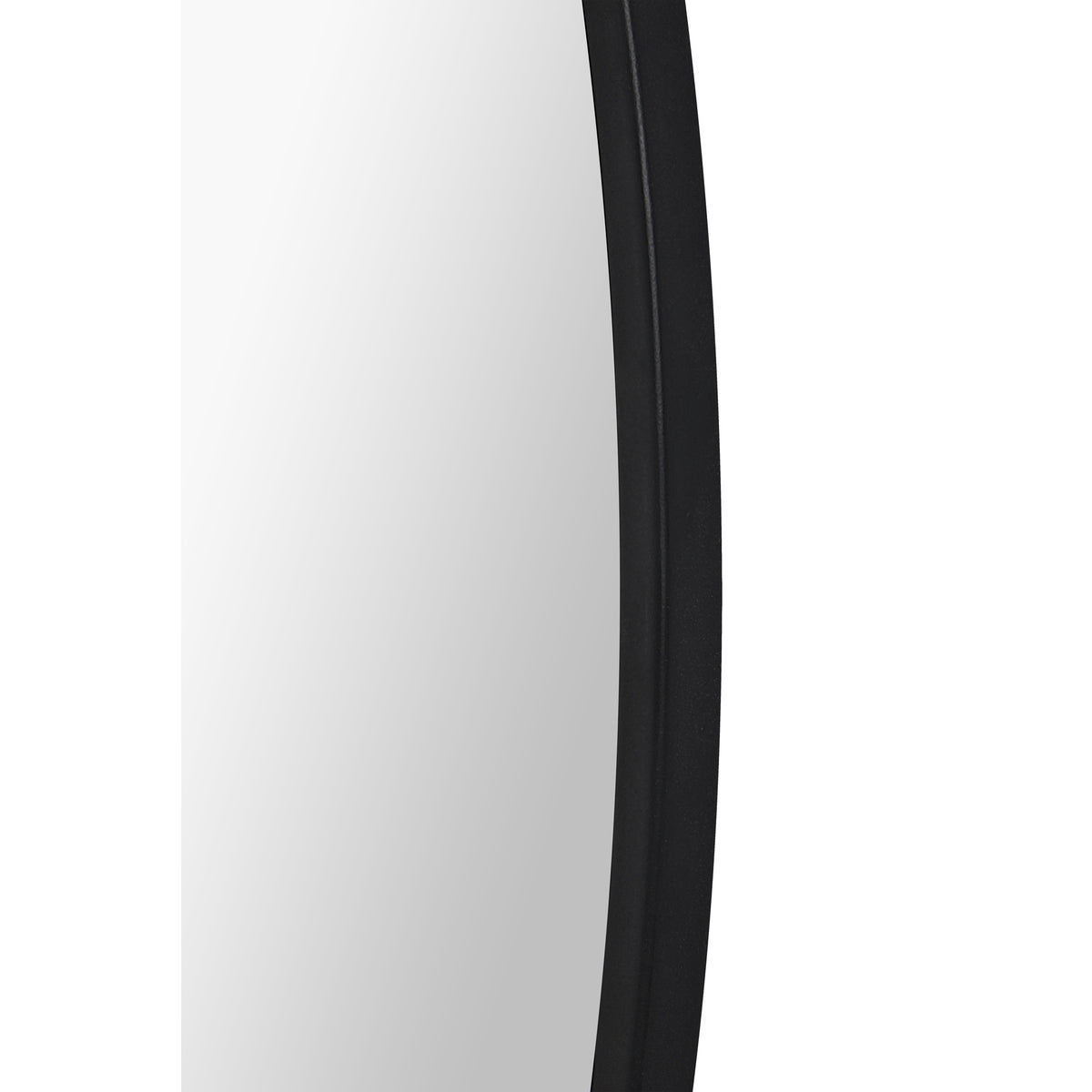 Posadas 36" Tall Round Wall Mirror, Black-Mirrors-DECOROLALA