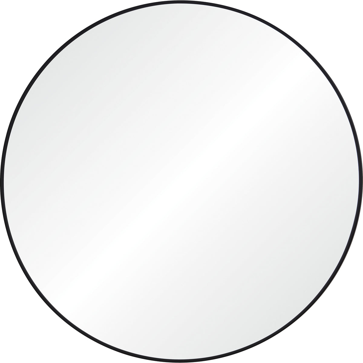 Posadas 36" Tall Round Wall Mirror, Black-Mirrors-DECOROLALA