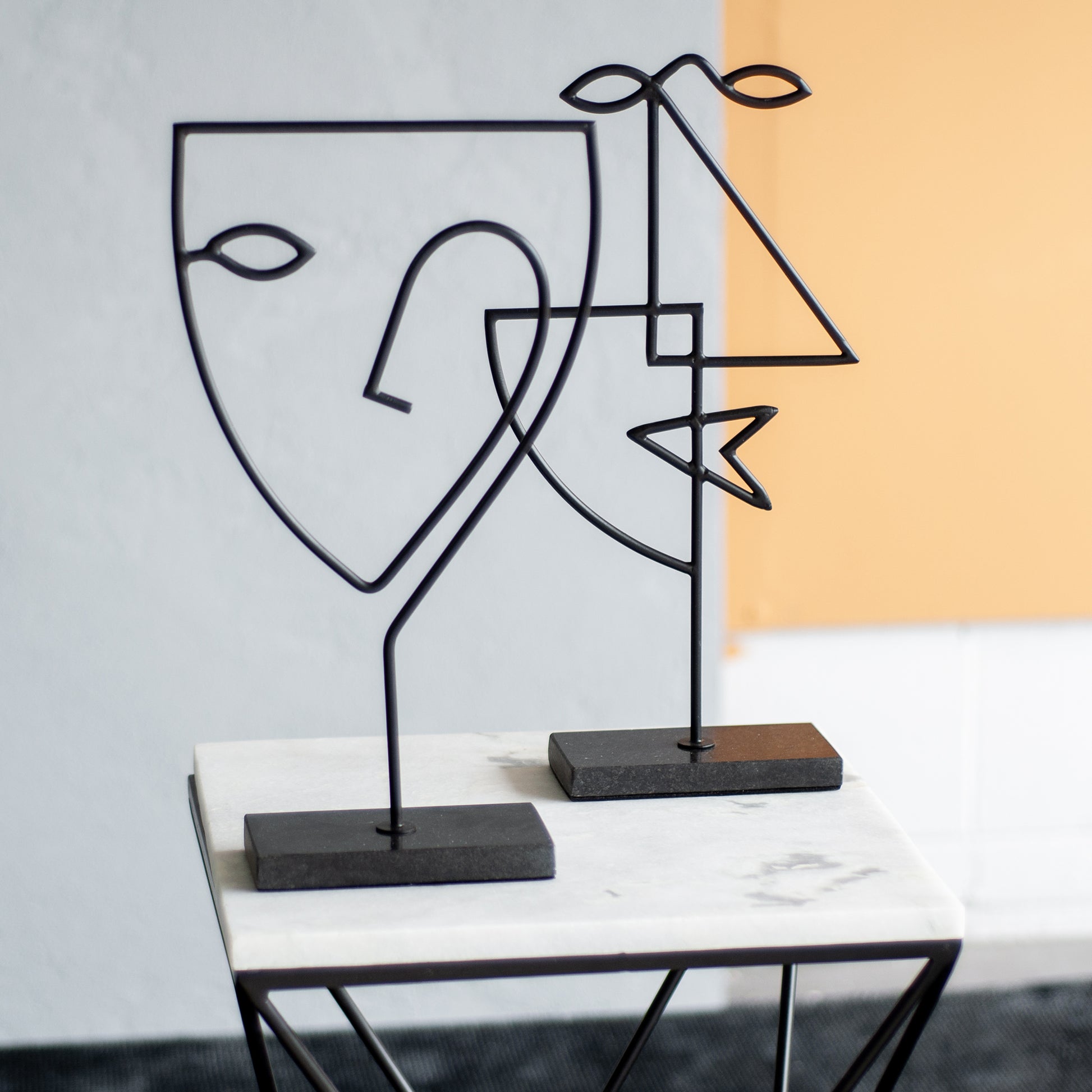 Posie Indoor Iron Statue, Matte Black-Statue-DECOROLALA