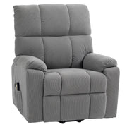 Power Lift Recliner Chair - Grey Corduroy-DECOROLALA