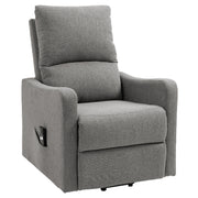 Power Lift Recliner Chair - Grey Fabric Remote Control Sofa with Side Pocket-DECOROLALA