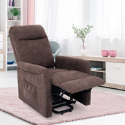 Power Lift Recliner Chair with Remote Control for Elderly-Brown-Recliners-DECOROLALA