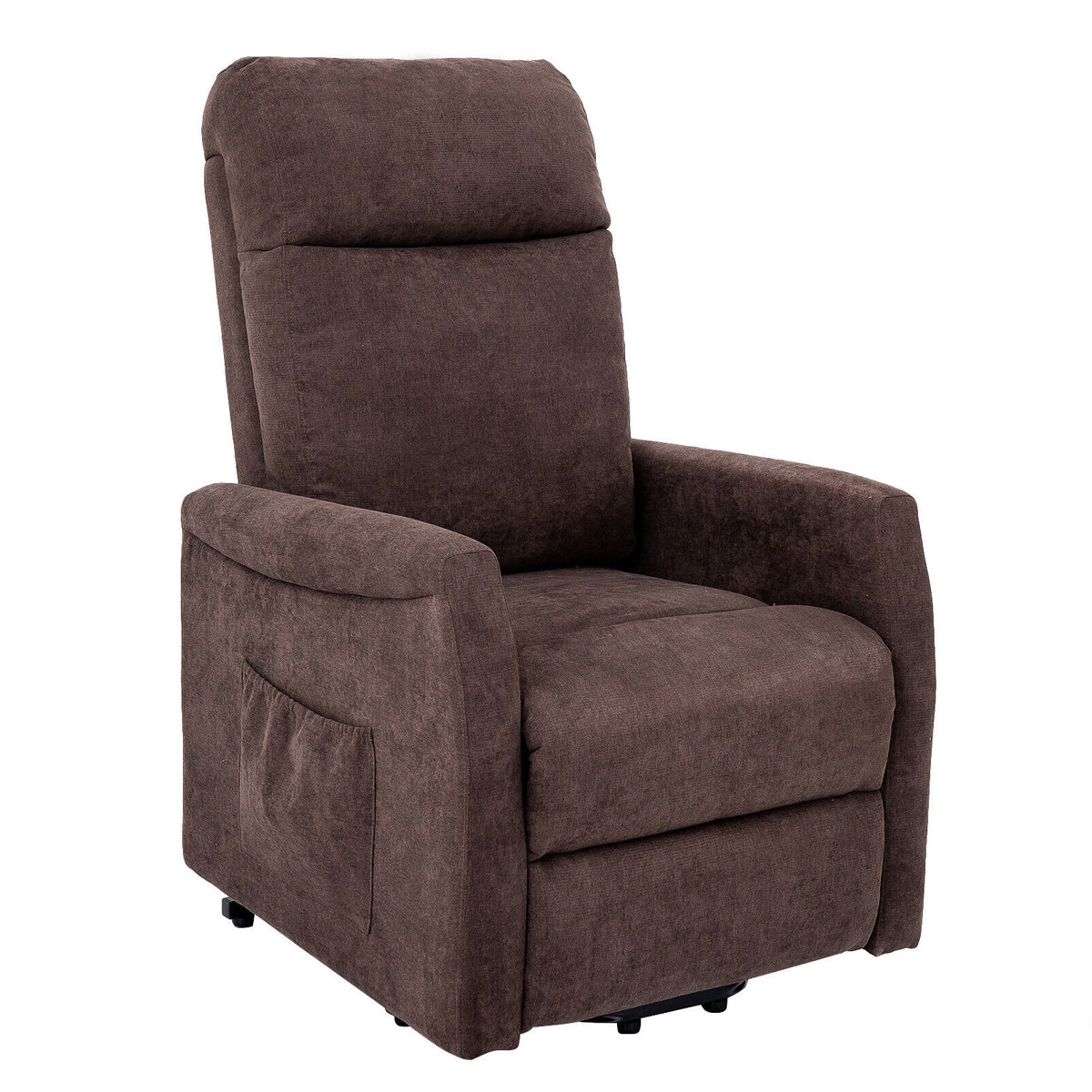 Power Lift Recliner Chair with Remote Control for Elderly-Brown-Recliners-DECOROLALA