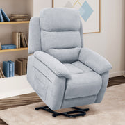 Power Lift Recliner Sofa with Side Pocket and Remote Control-Gray-Recliners-DECOROLALA