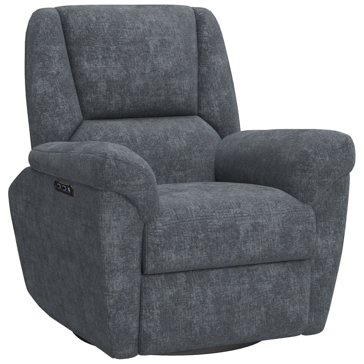 Power Recliner Chair Chenille Dark Grey USB-Recliners-DECOROLALA