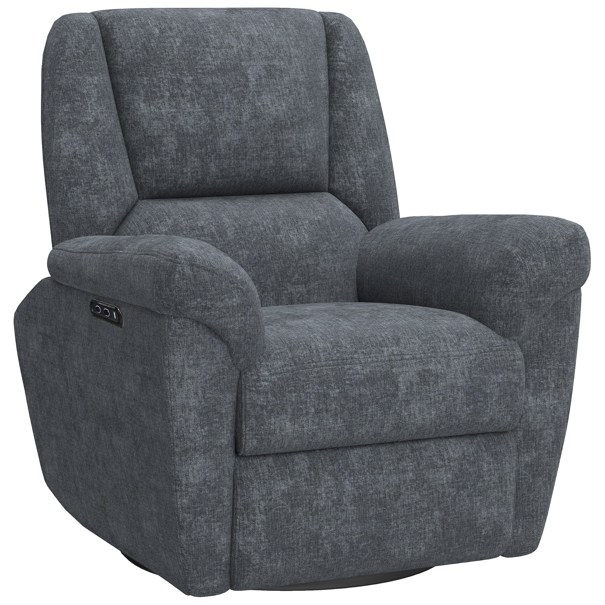 Power Recliner Chair Chenille Dark Grey USB-DECOROLALA