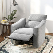 Power Recliner Chair Chenille Grey USB-DECOROLALA