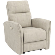Power Recliner Chair Fabric USB Beige-DECOROLALA