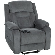 Power Recliner Chair with Massage & Lift - Grey-DECOROLALA