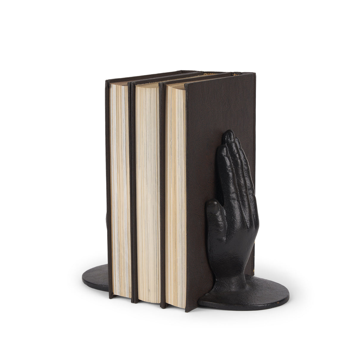 Praying Hands Bronze Cast Iron Book Ends-Bookends-DECOROLALA