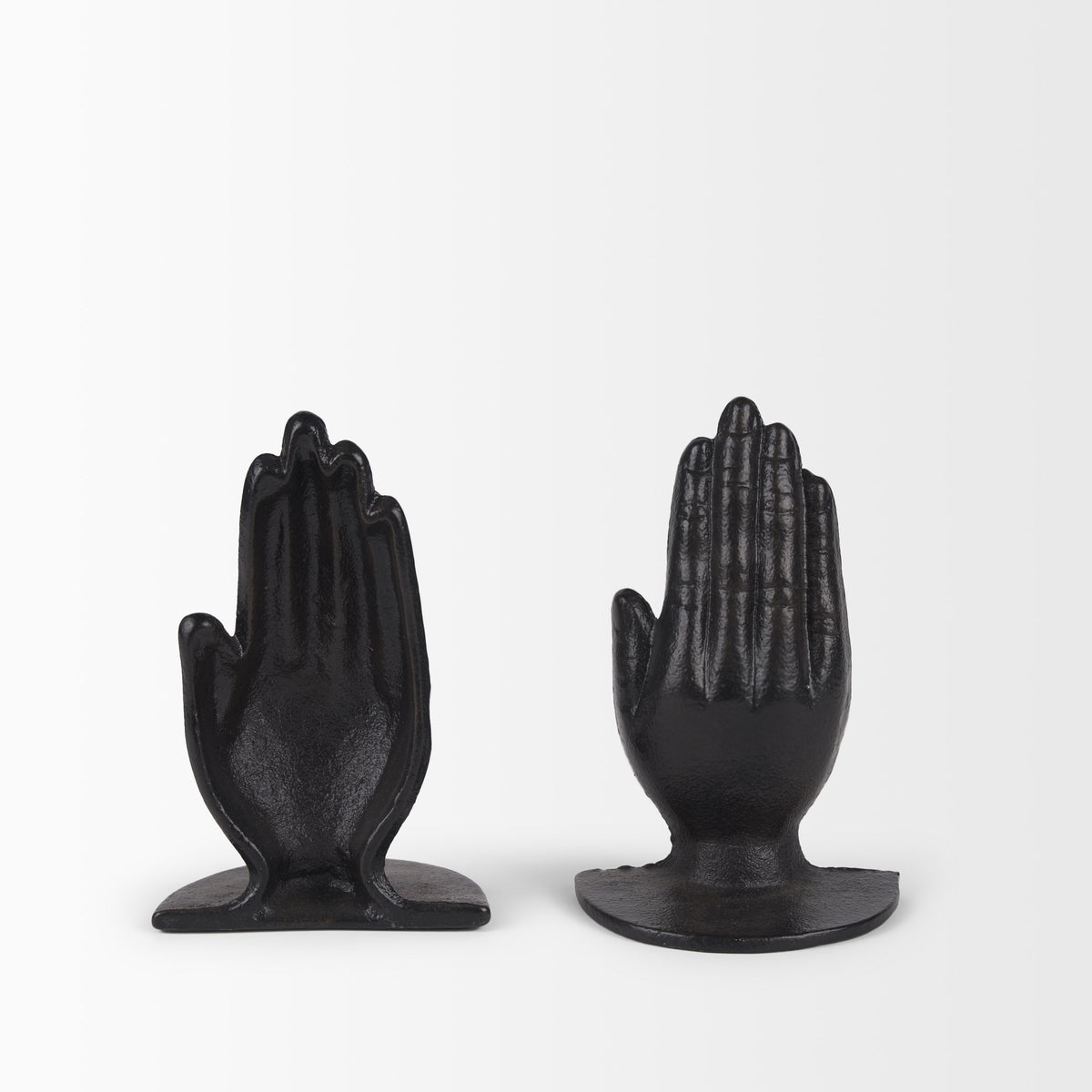 Praying Hands Bronze Cast Iron Book Ends-Bookends-DECOROLALA