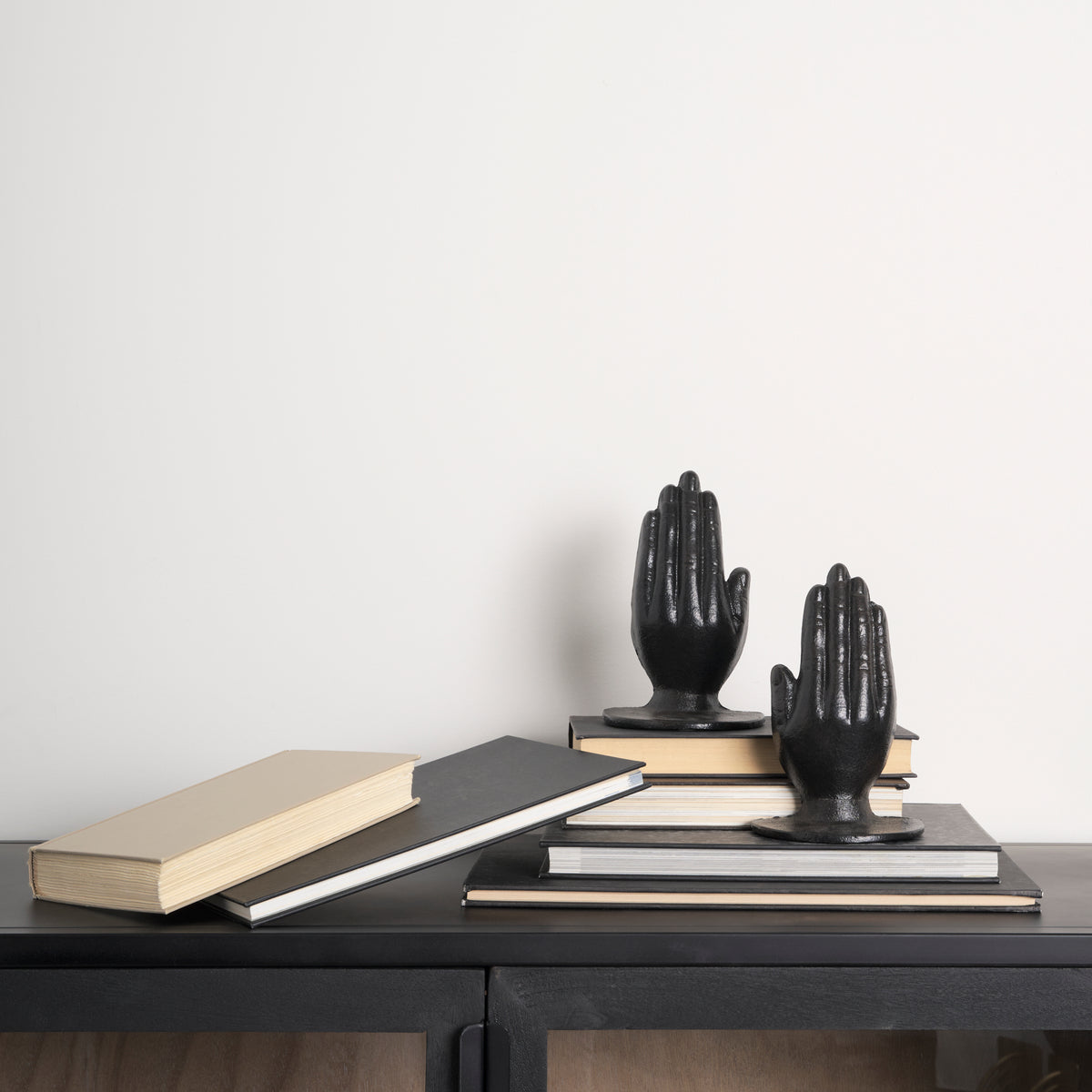 Praying Hands Bronze Cast Iron Book Ends-Bookends-DECOROLALA