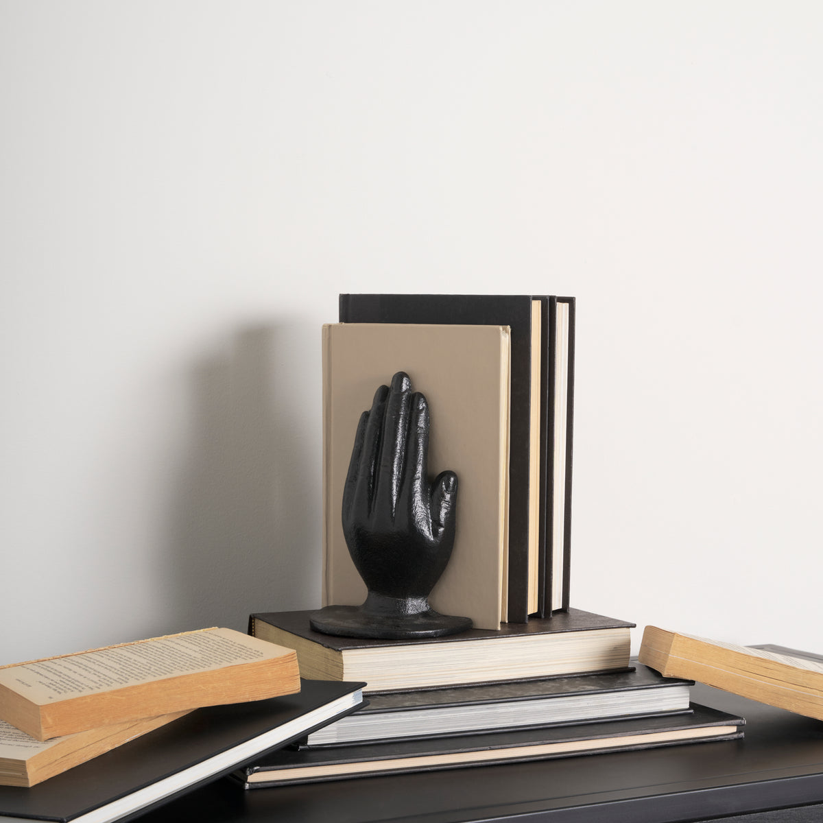 Praying Hands Bronze Cast Iron Book Ends-Bookends-DECOROLALA