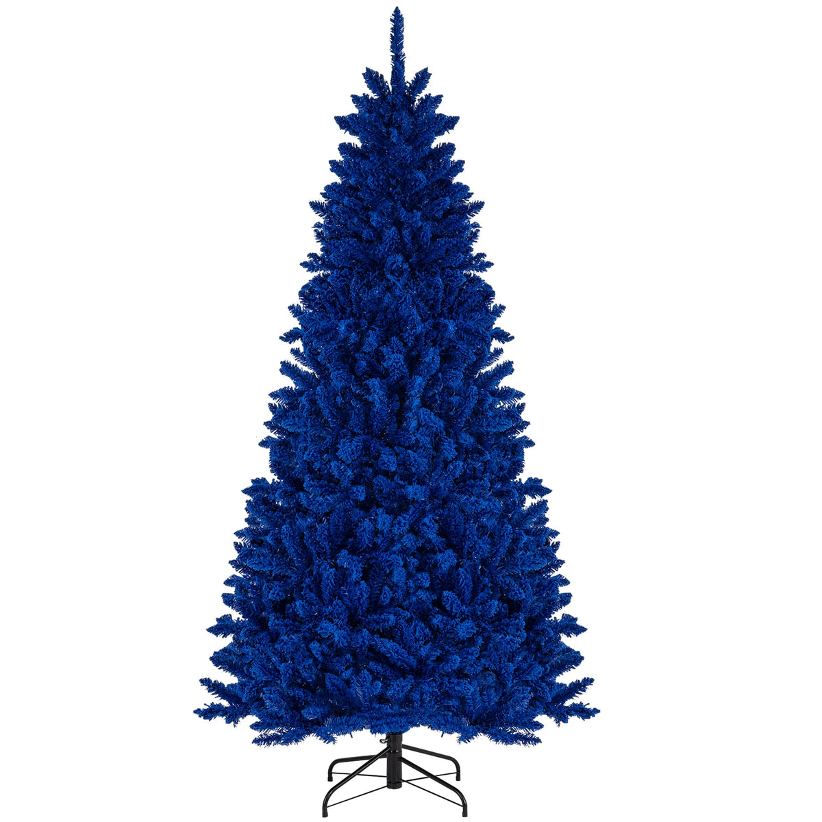Pre-Lit Artificial Christmas Tree with 340 Blue LED Lights and 3 Modes-7 ft-Christmas Trees-DECOROLALA