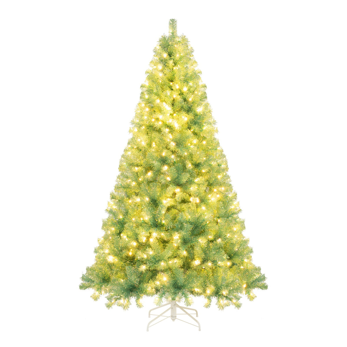 Pre-Lit Tinsel Christmas Tree Artificial Xmas Tree Home Office Party Seasonal Holiday Decoration-M-Christmas Trees-DECOROLALA