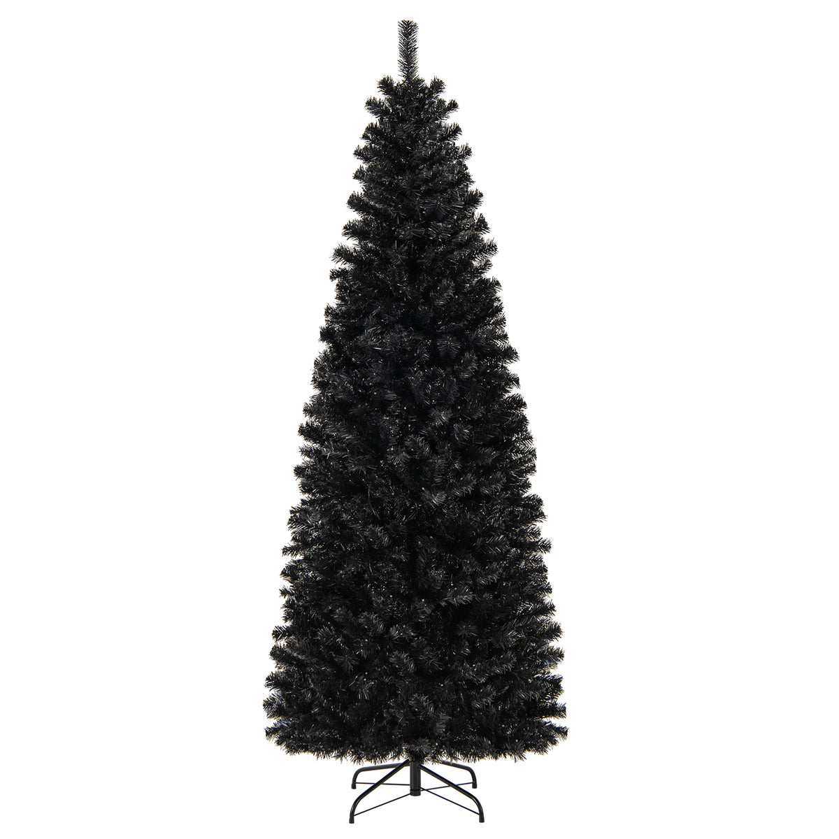 Pre-lit Christmas Halloween Tree with PVC Branch Tips and Warm White Lights-7'-Halloween-DECOROLALA