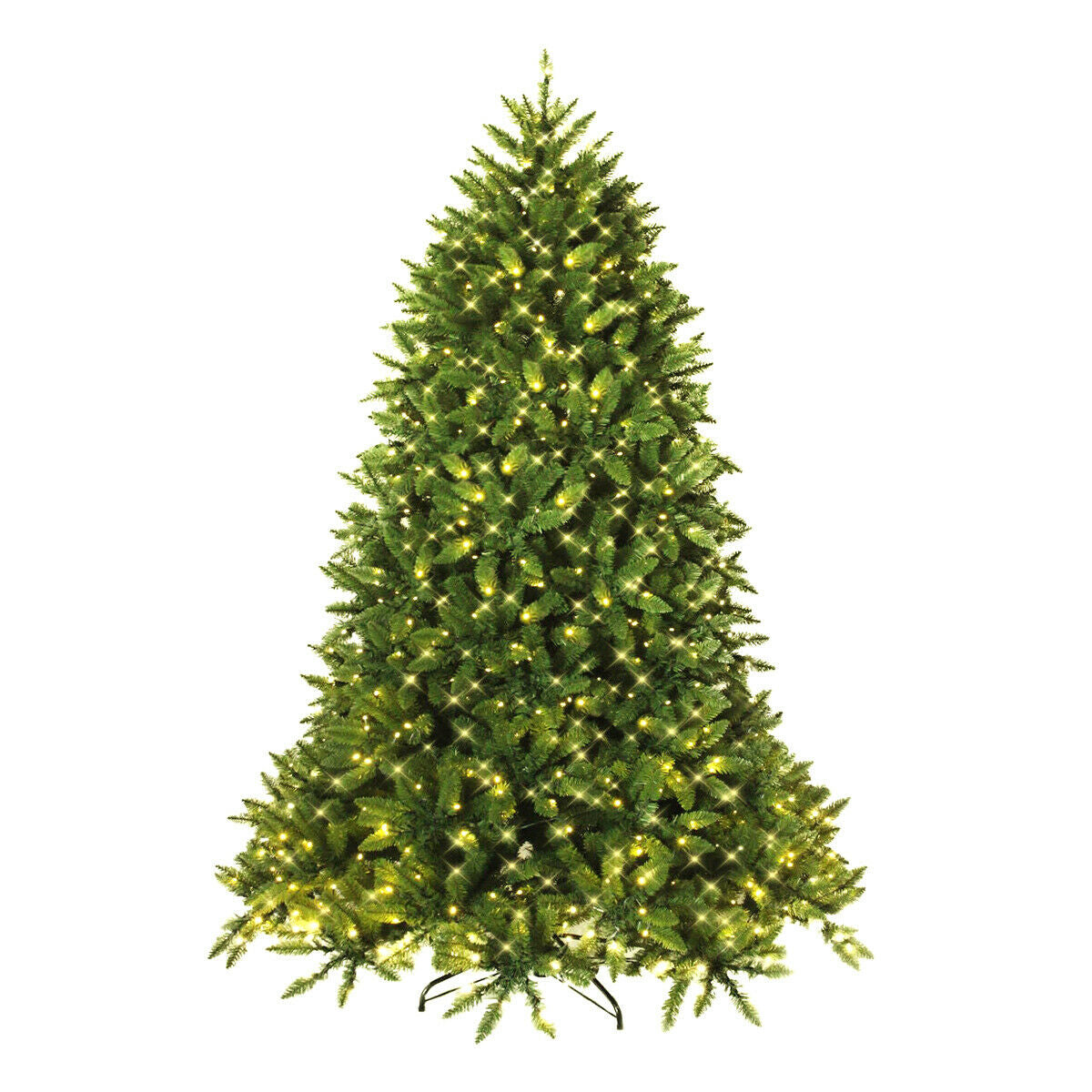 Premium Hinged Artificial Fir Christmas Tree with LED Lights-6 ft-Christmas Trees-DECOROLALA