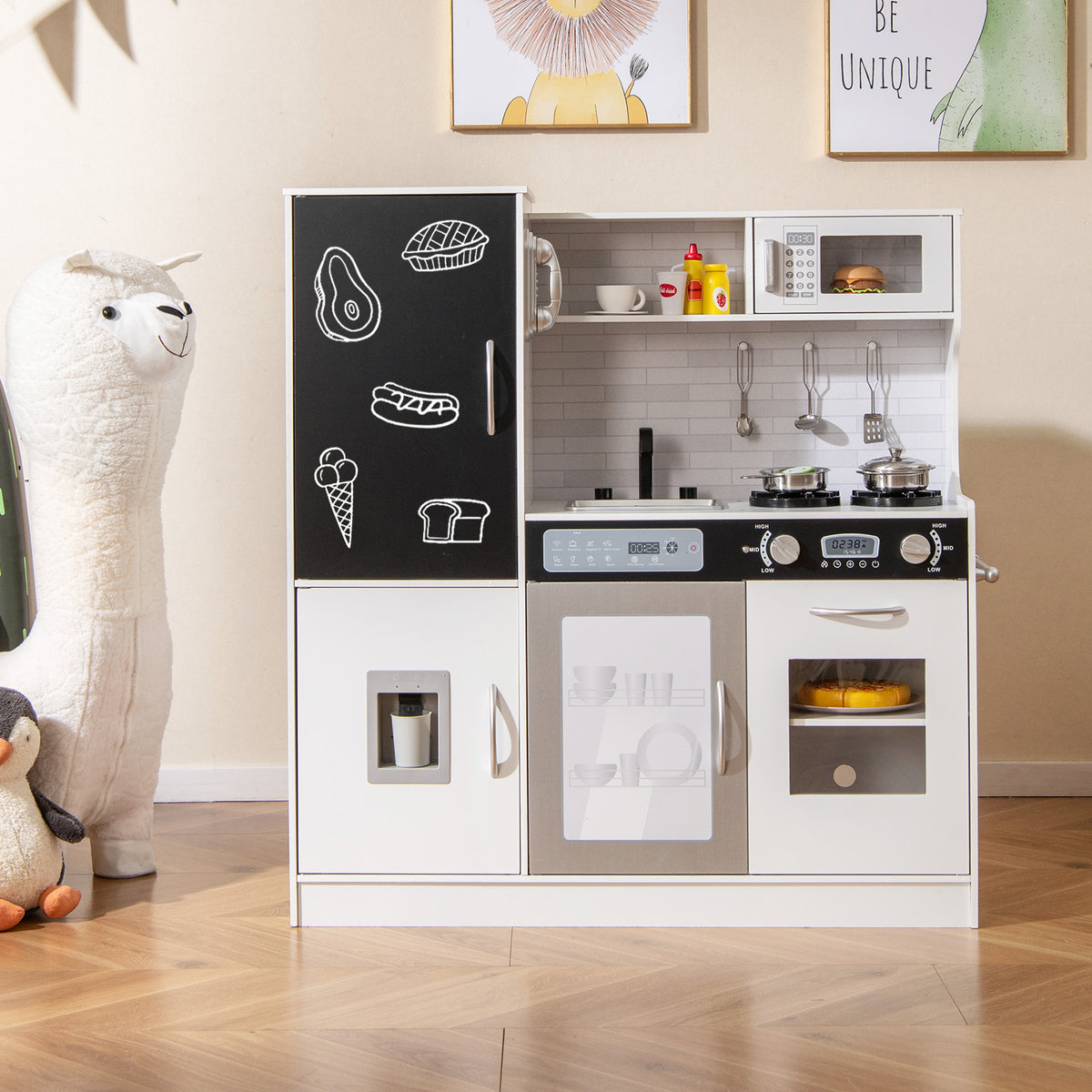 Pretend Play Kitchen with Utensils for Kids Aged 3+