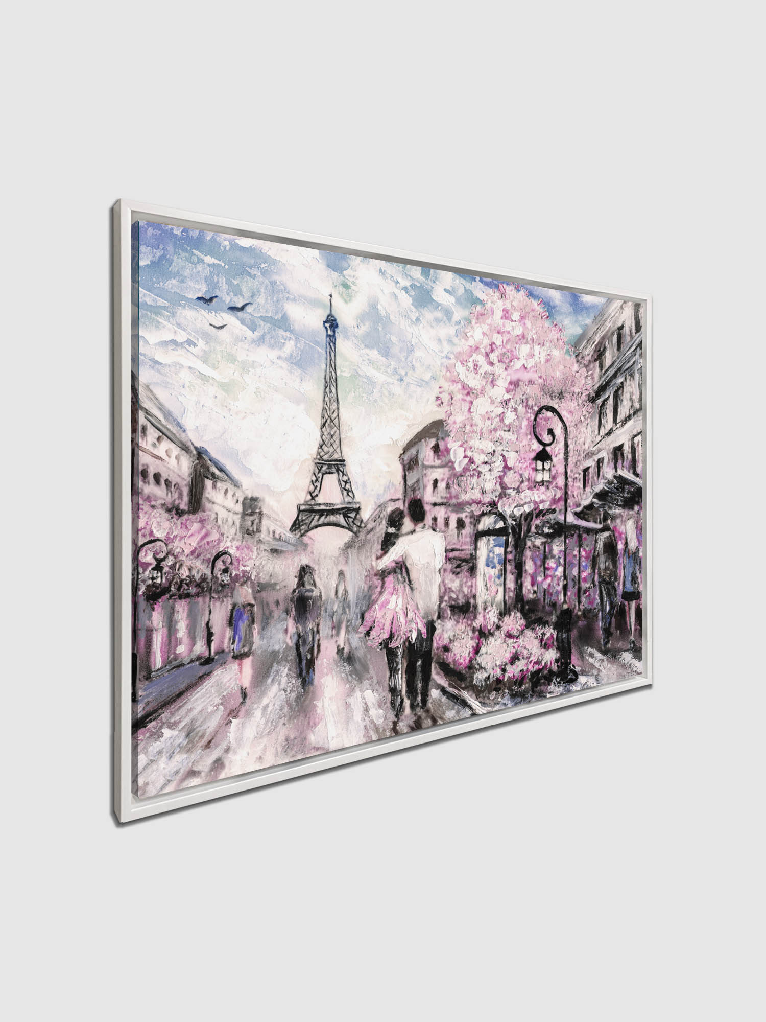 Pretty Pink Paris Canvas Wall Art 48x36-Wall Art-DECOROLALA