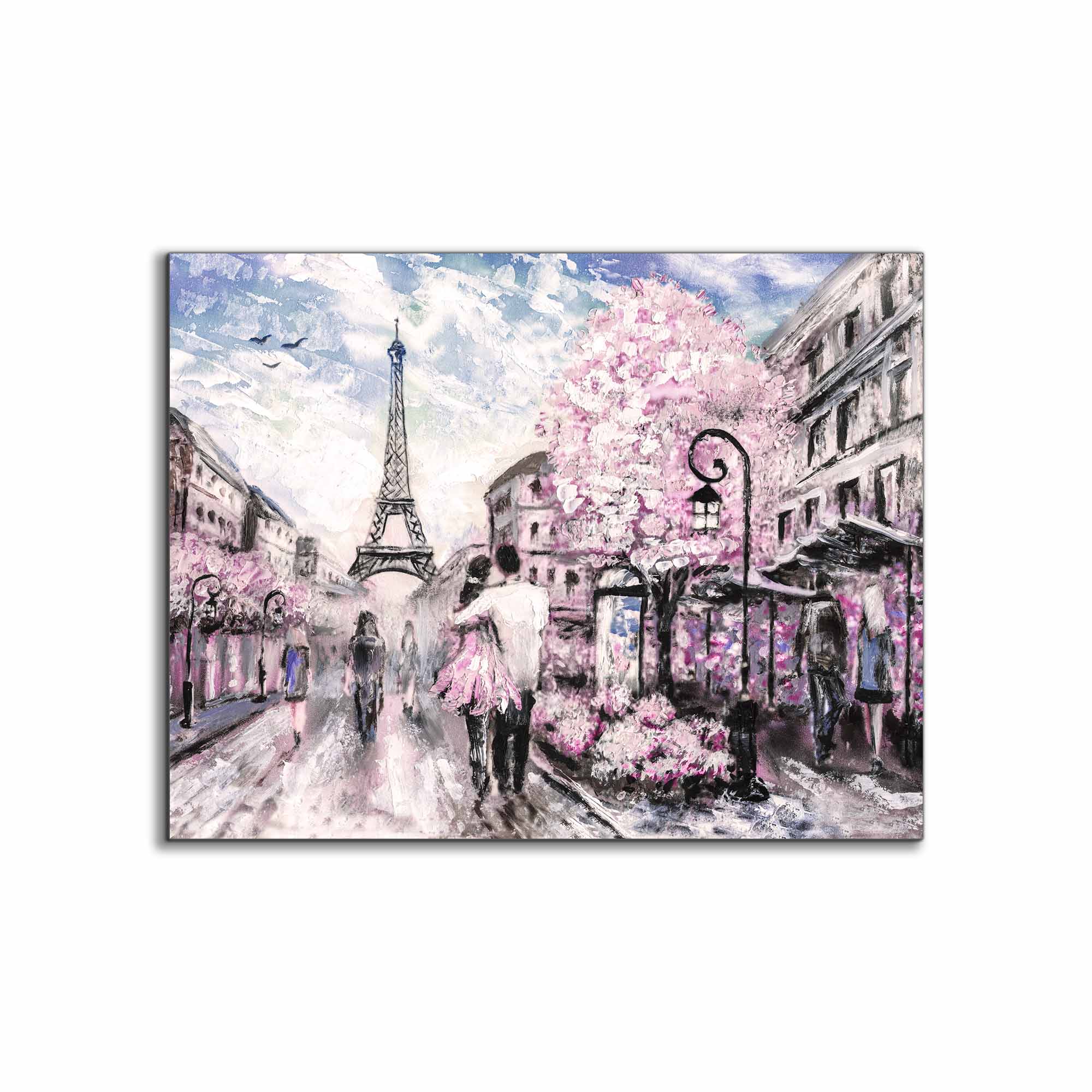 Pretty Pink Paris Canvas Wall Art 48x36-Wall Art-DECOROLALA