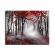Printed Artwork-Red Isolate Forest-Wall decor-Wall Art-DECOROLALA