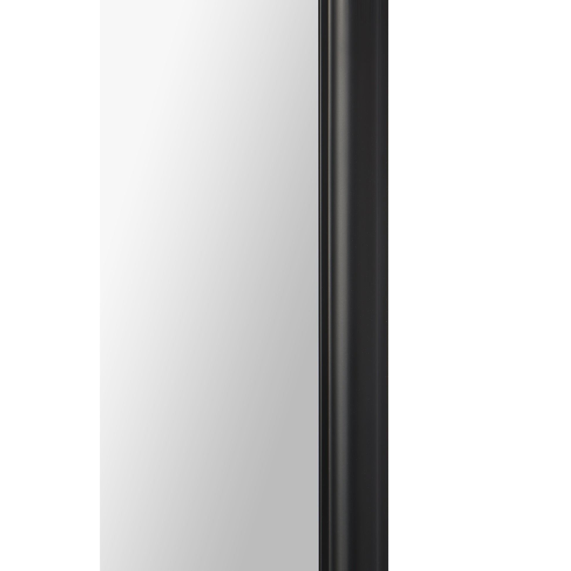 Priscilla 39.5" Tall Rectangle Wall Mirror, Black-Mirror-DECOROLALA