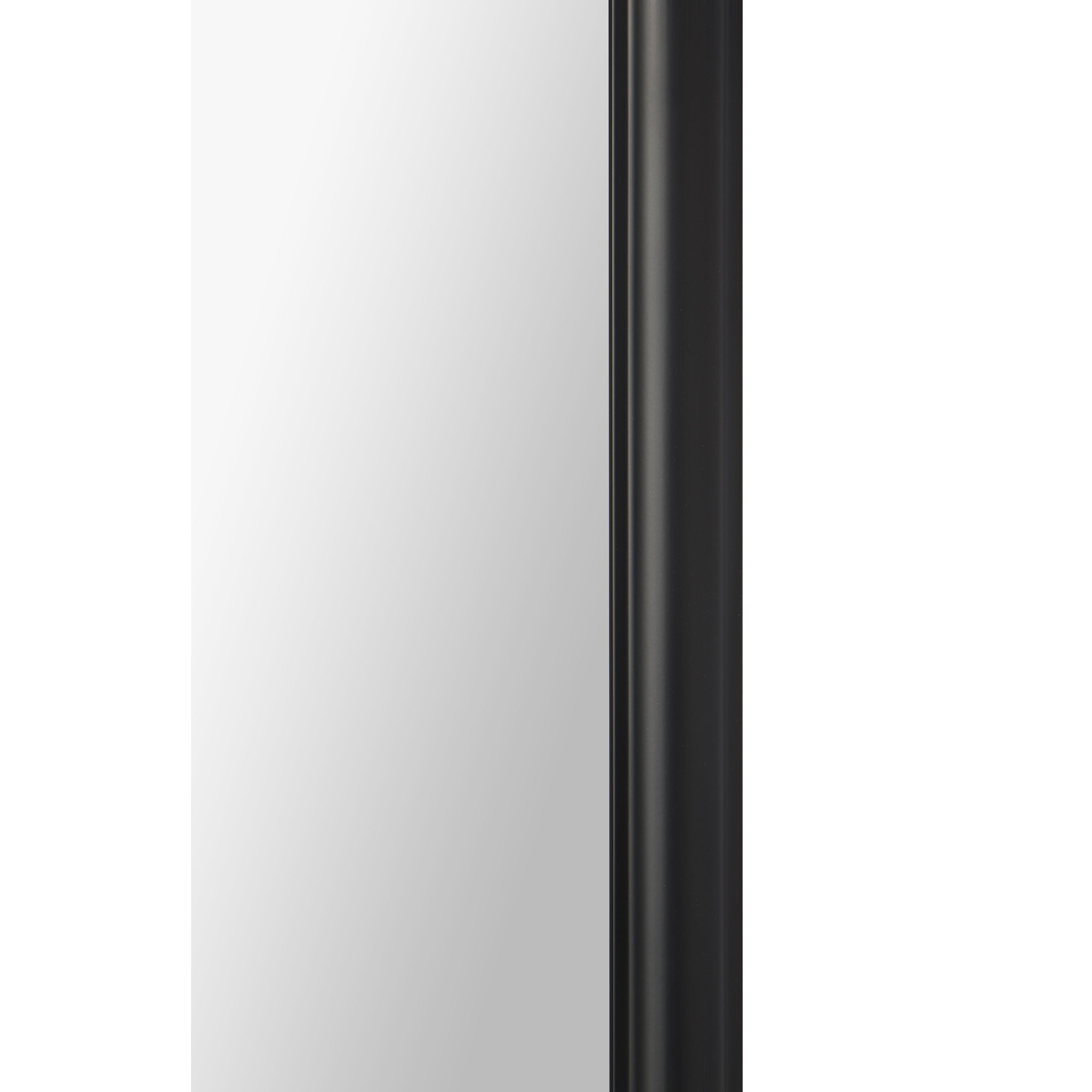 Priscilla 39.5" Tall Rectangle Wall Mirror, Black-Mirror-DECOROLALA