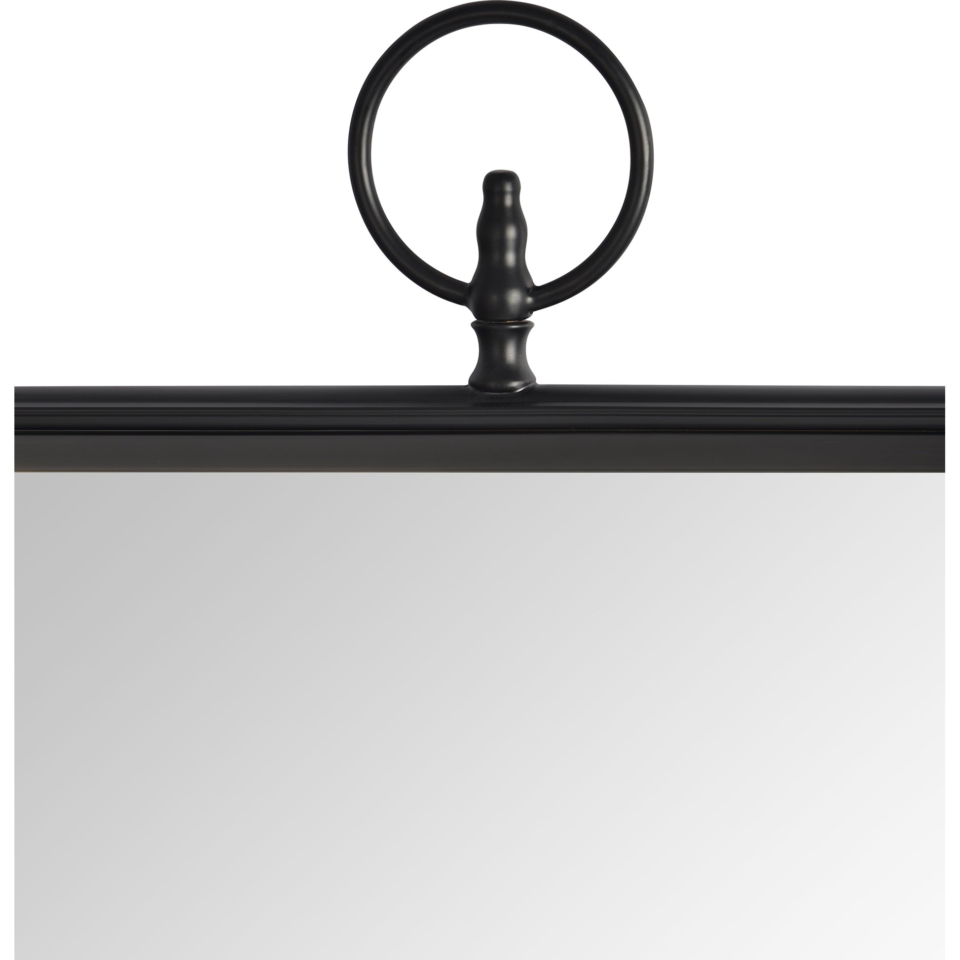 Priscilla 39.5" Tall Rectangle Wall Mirror, Black-Mirror-DECOROLALA