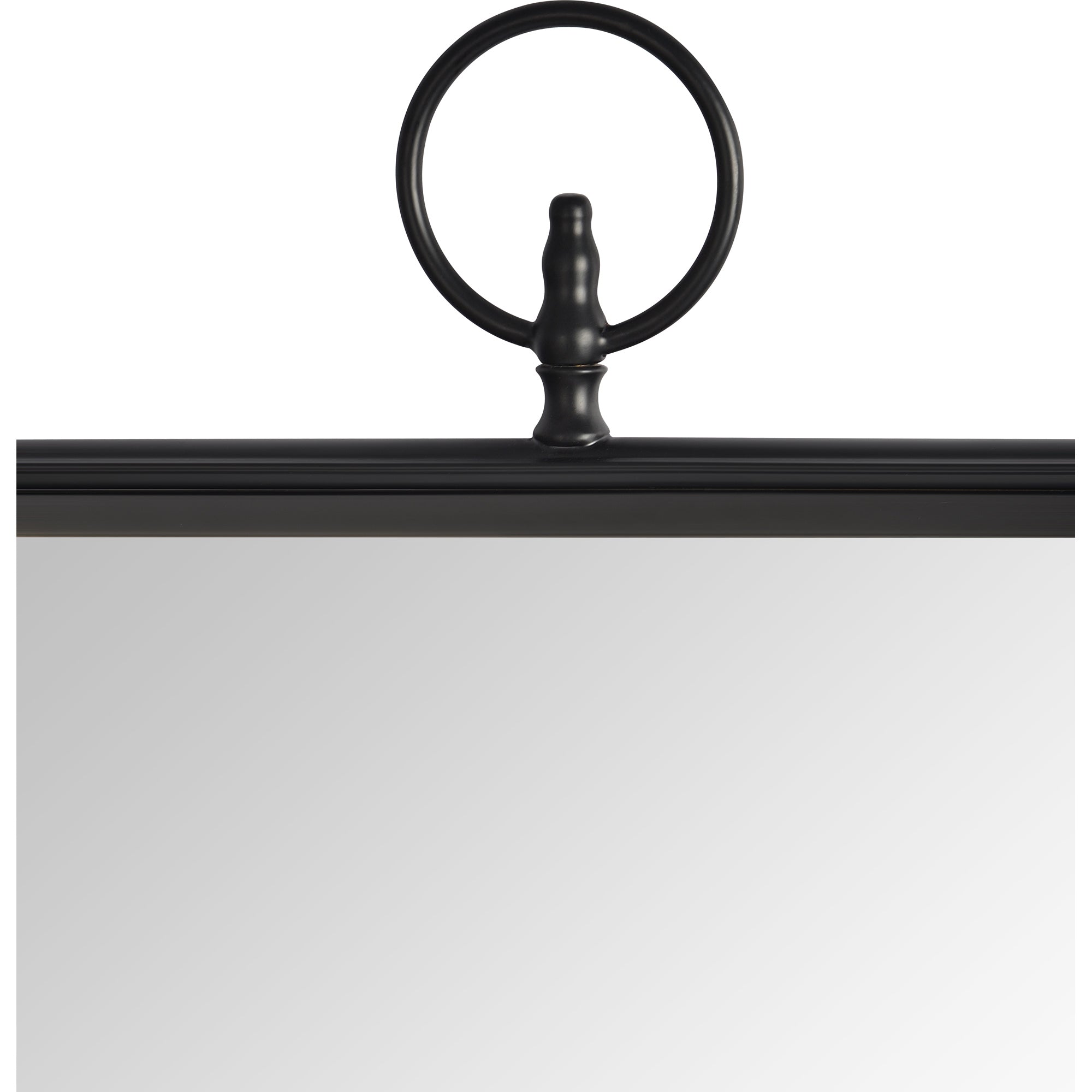 Priscilla 39.5" Tall Rectangle Wall Mirror, Black-Mirror-DECOROLALA