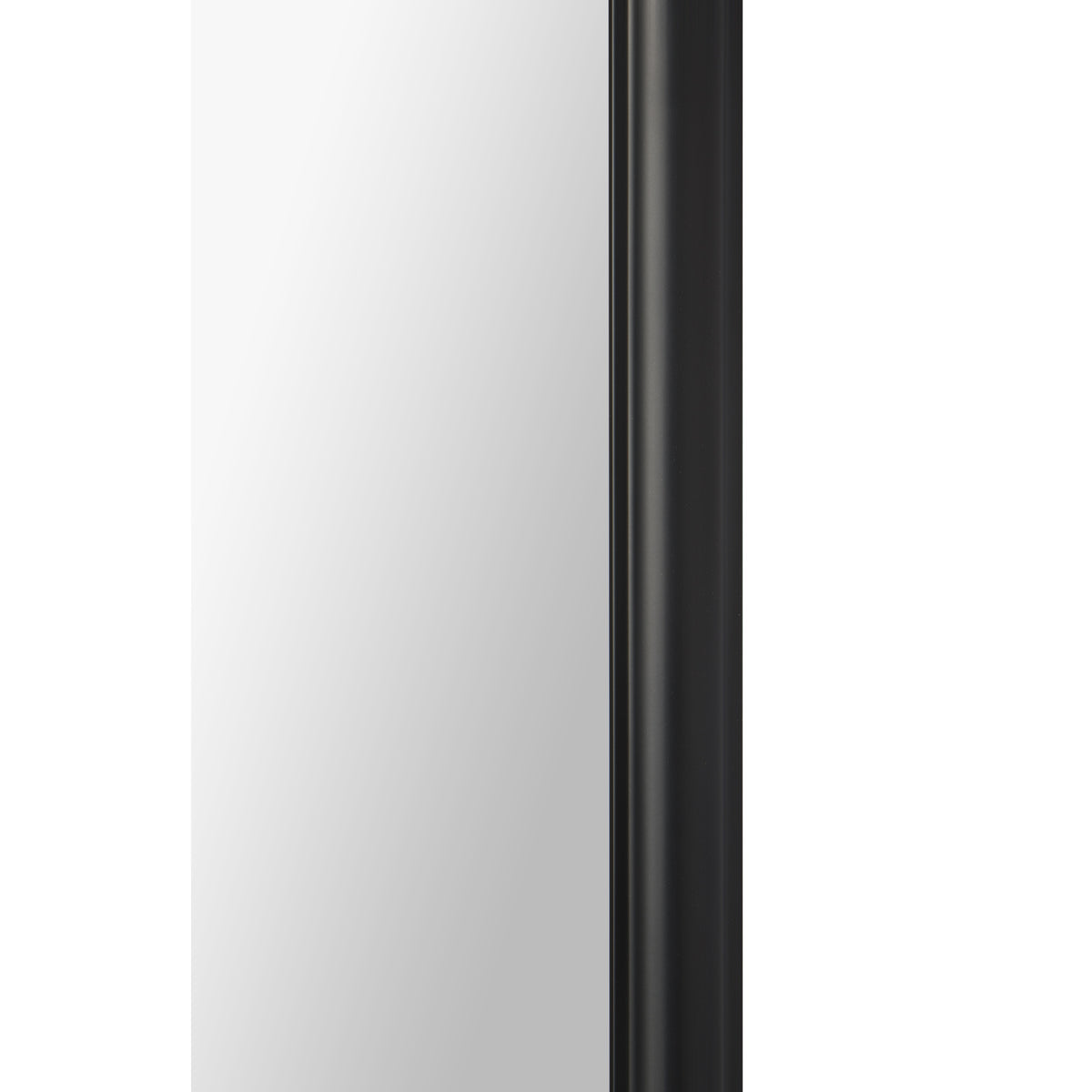 Priscilla 39.5" Tall Rectangle Wall Mirror, Black-Mirrors-DECOROLALA