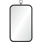 Priscilla 39.5" Tall Rectangle Wall Mirror, Black-Mirrors-DECOROLALA