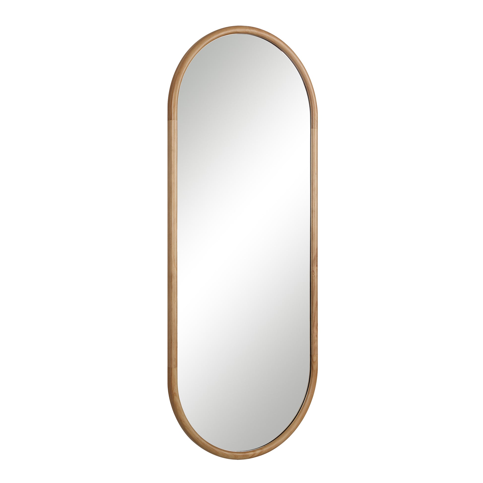 Pudino 60" H x 24" W Wall Mirror, Brown-Mirror-DECOROLALA