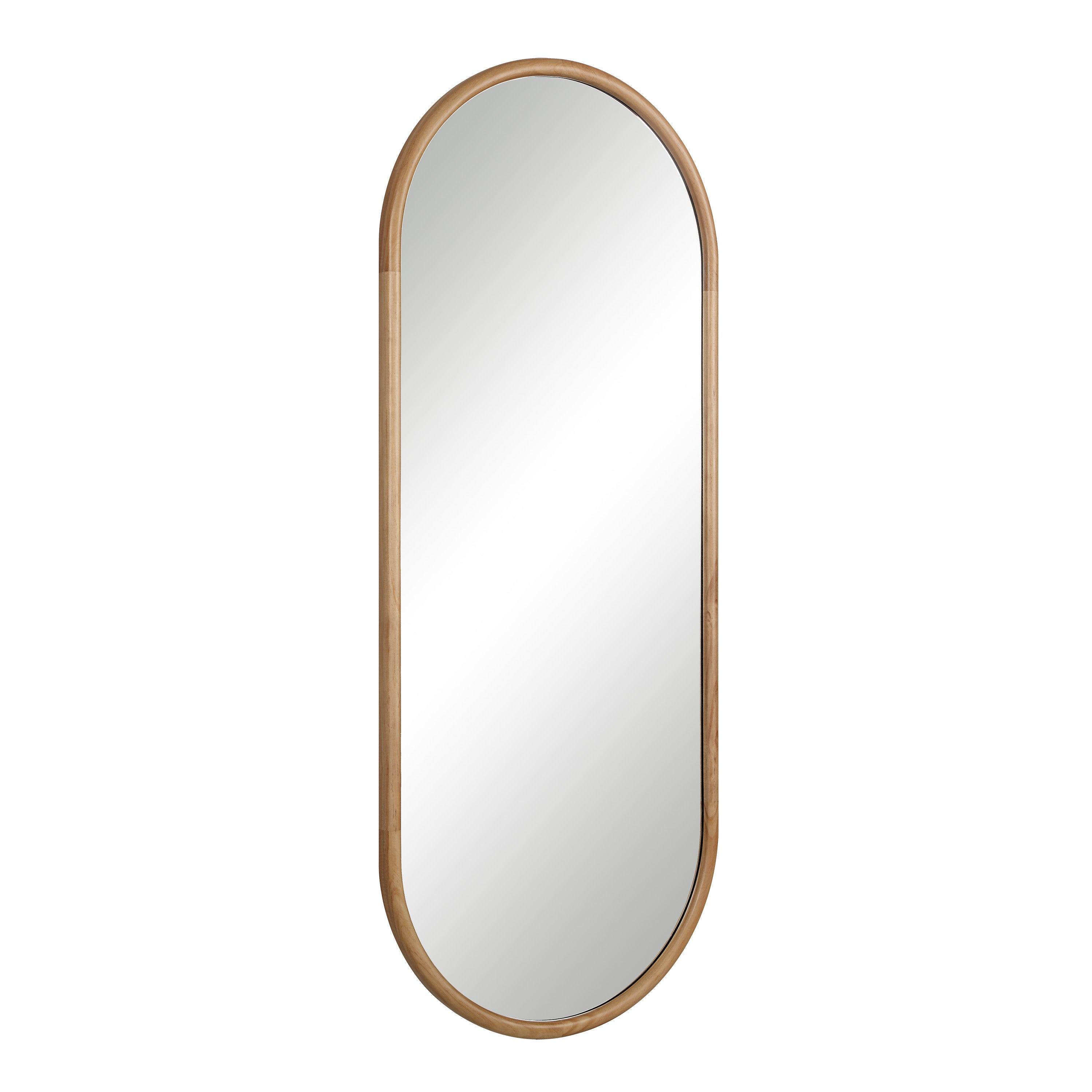 Pudino 60" H x 24" W Wall Mirror, Brown-Mirror-DECOROLALA