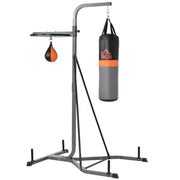 Punching Bag Stand with Speed Ball - Black 220lb Max Load-DECOROLALA