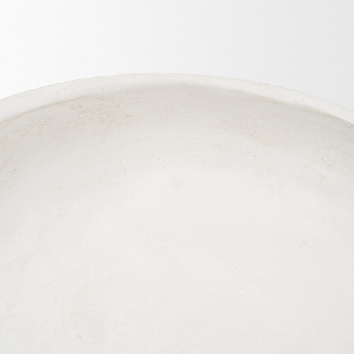 Punto Large White Paper Mache Dotted Centerpiece Bowl-Bowls-DECOROLALA