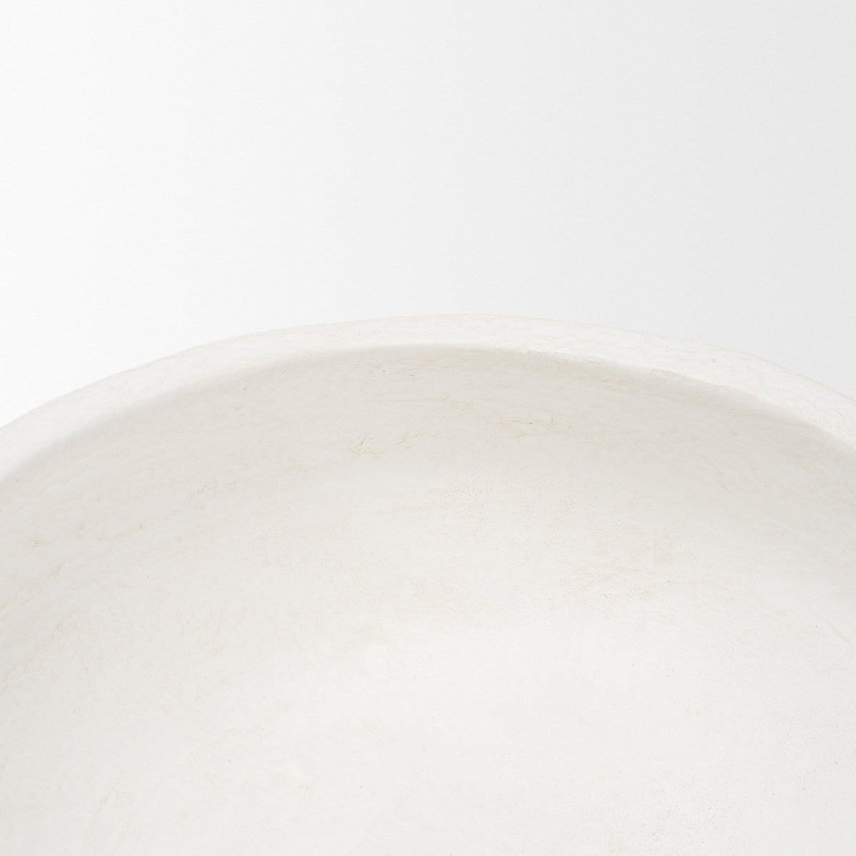 Punto Small White Paper Mache Dotted Centerpiece Bowl-Bowls-DECOROLALA