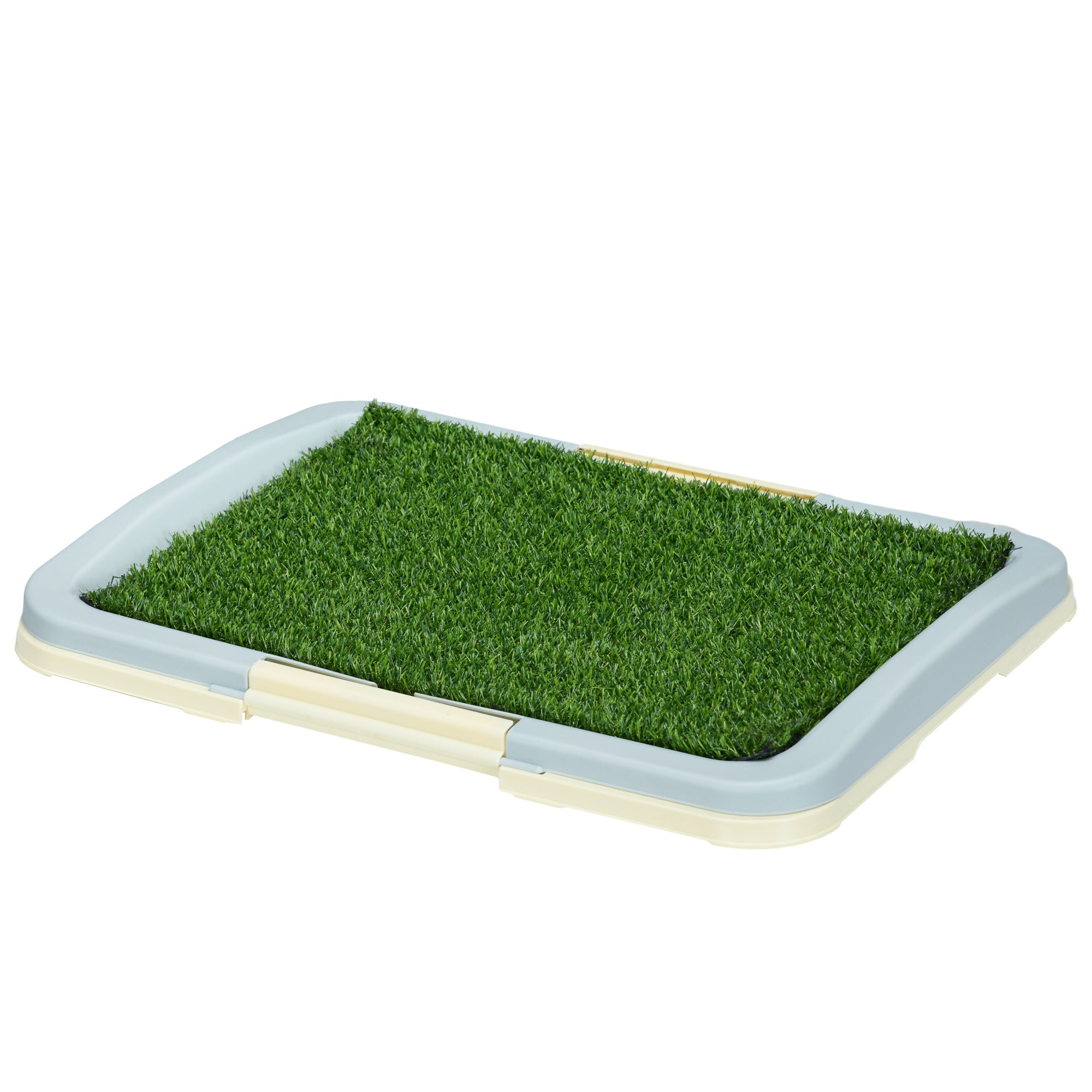 Puppy Training Pad, Indoor Portable Puppy Pad, with Artificial Grass, Grid, Panel, Tray, 24.8" x 19.1"-Dogs-DECOROLALA