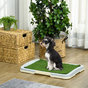 Puppy Training Pad with Artificial Grass and Tray, 24.8" x 19.1"-Dogs-DECOROLALA