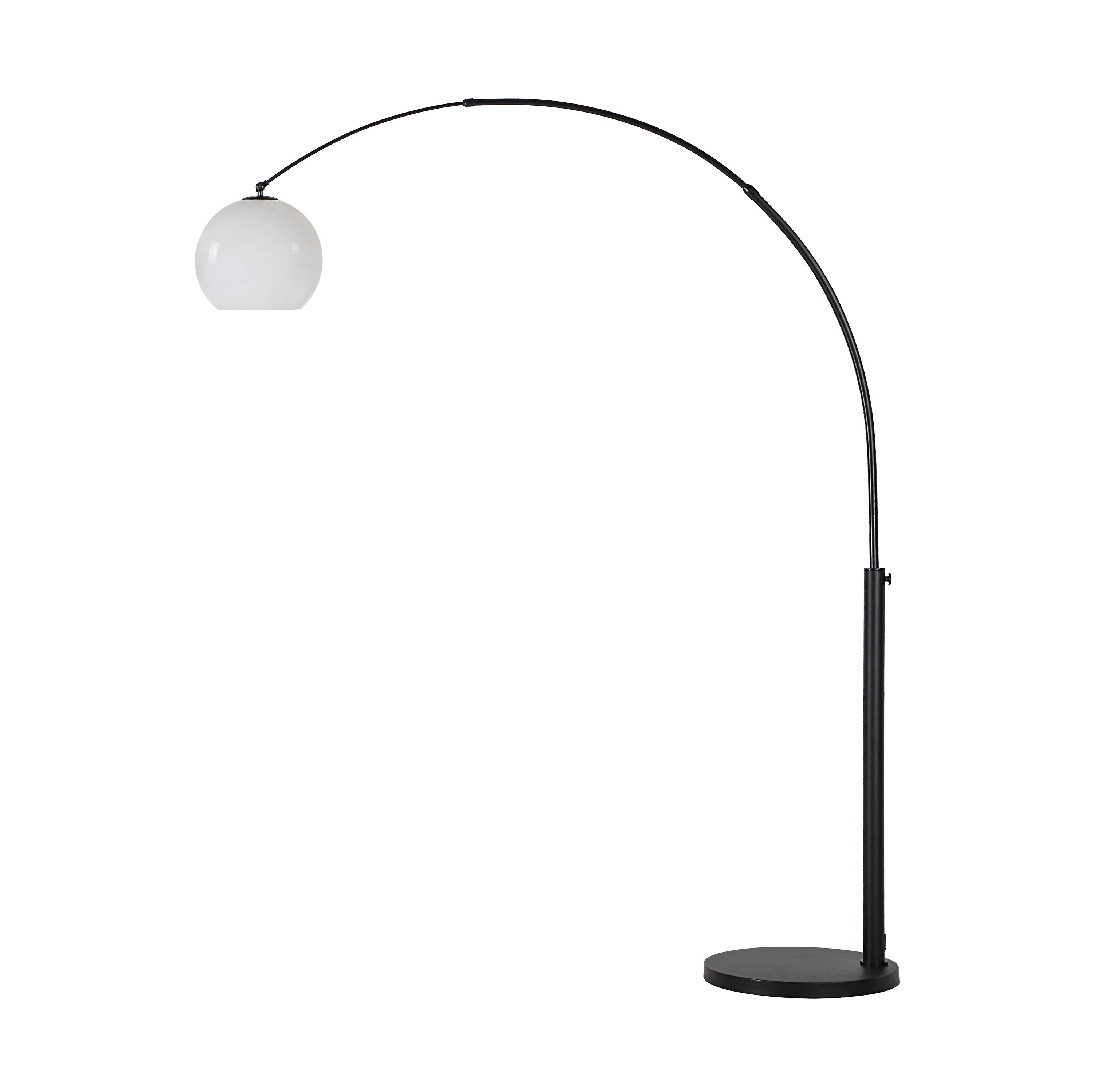 Pura 82" Arc Floor Lamp, Black-Floor Lamp-DECOROLALA