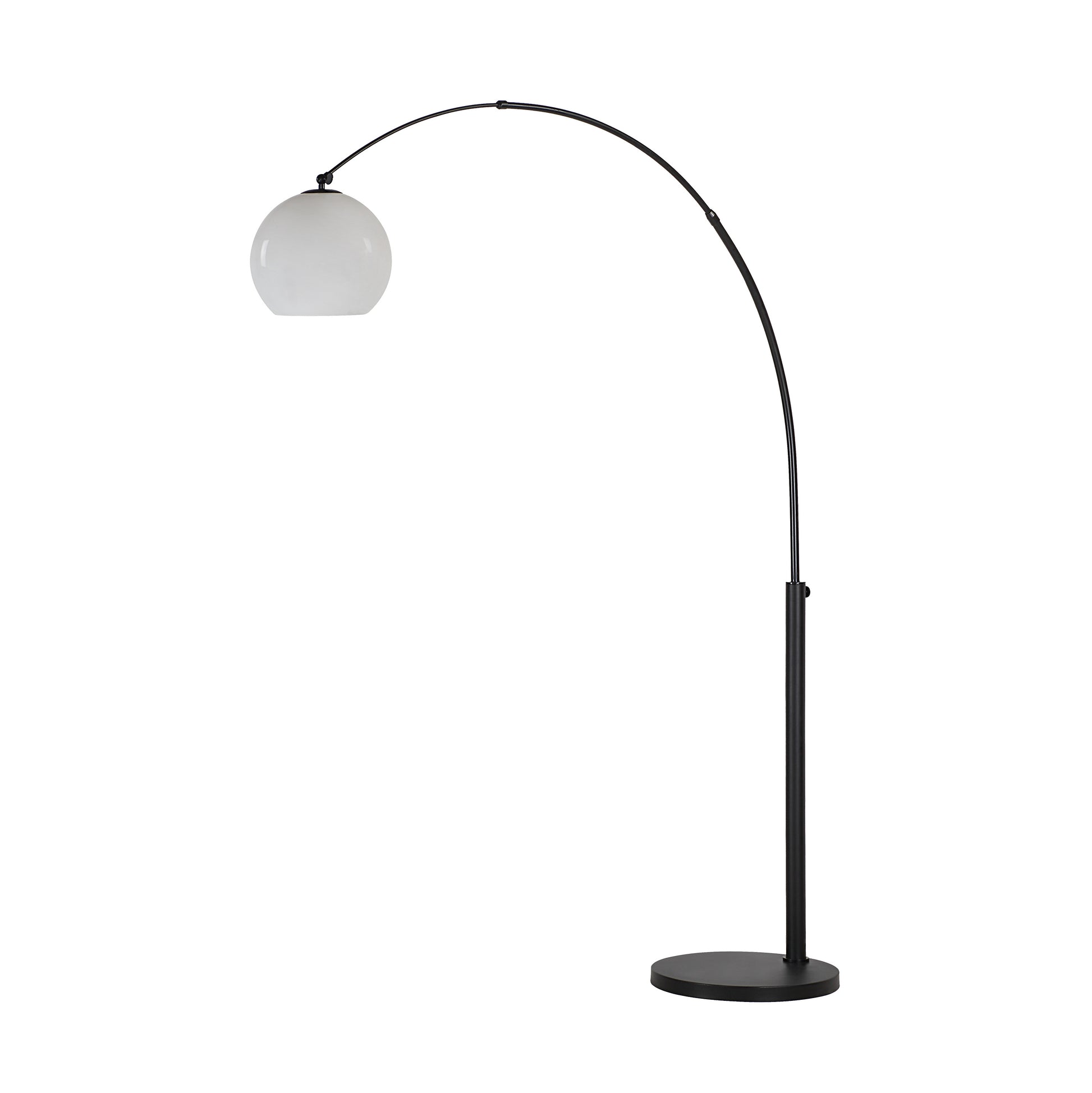 Pura 82" Arc Floor Lamp, Black-Floor Lamp-DECOROLALA