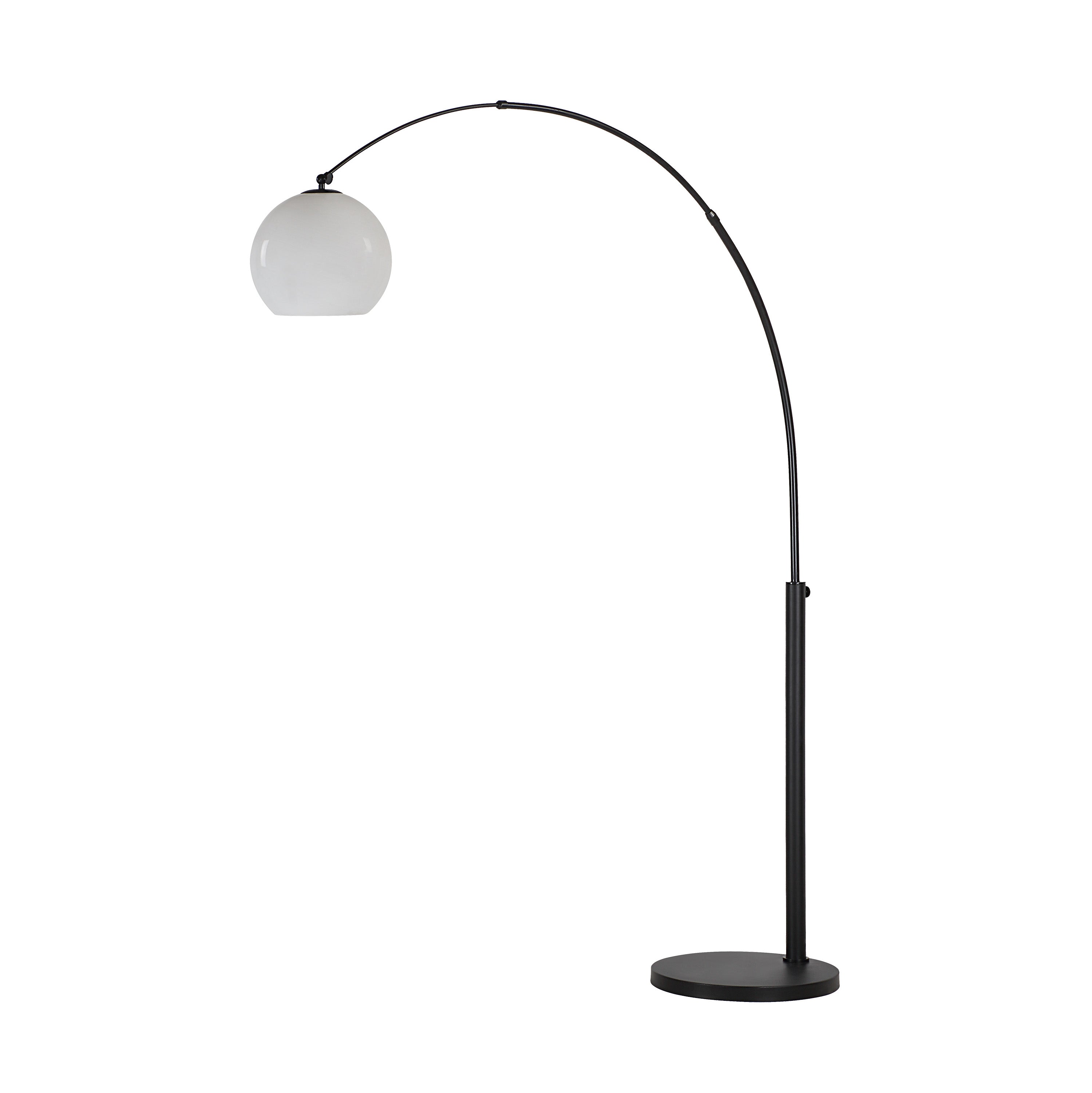Pura 82" Arc Floor Lamp, Black-Floor Lamp-DECOROLALA