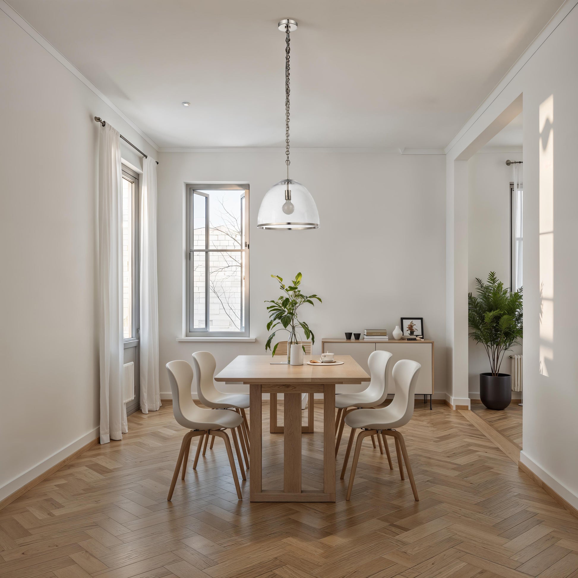 Pura 91" Height Ceiling Fixture, Clear-Ceiling Fixture-DECOROLALA