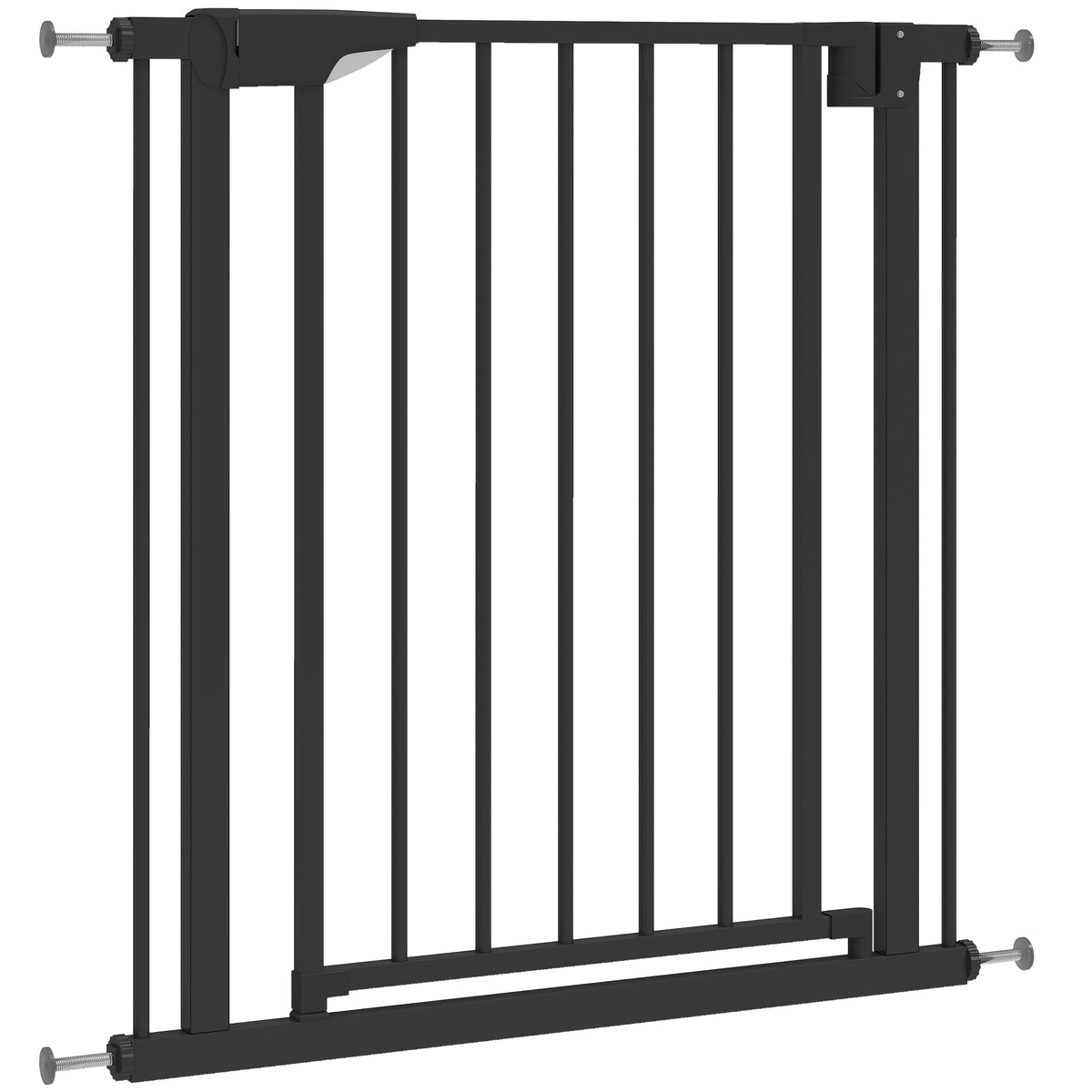 PwaHut Baby & Pet Safety Gate - 30"-32" Wide Pressure Fit Black-Dogs-DECOROLALA