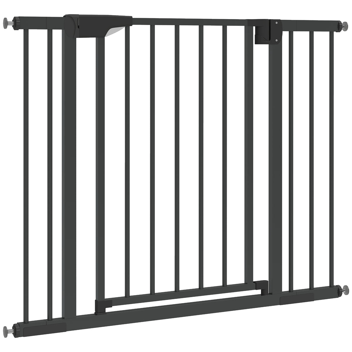 PwaHut Baby and Pet Safety Gate - Black 30"-40" Wide Pressure Fit-Dog Supplies-DECOROLALA